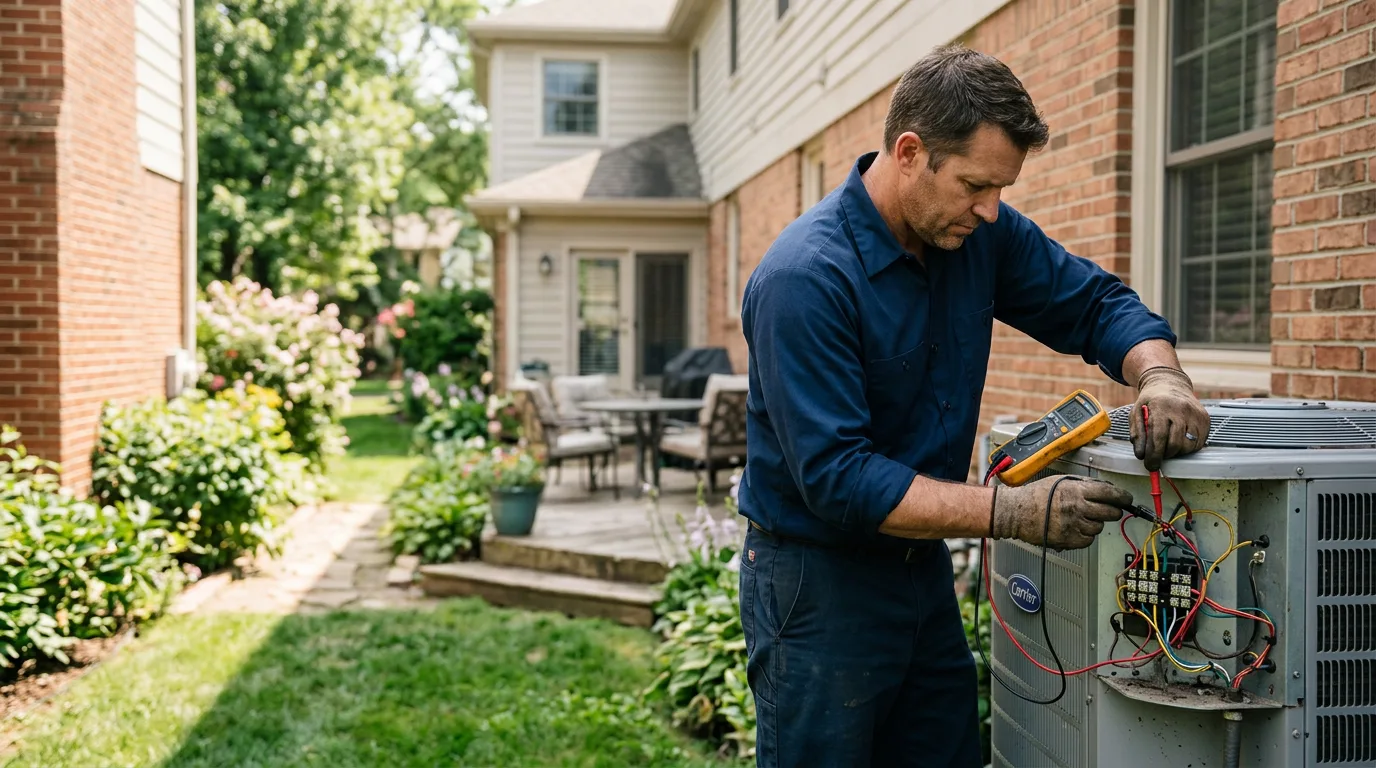 HVAC technician working near Lyons Falls, NY